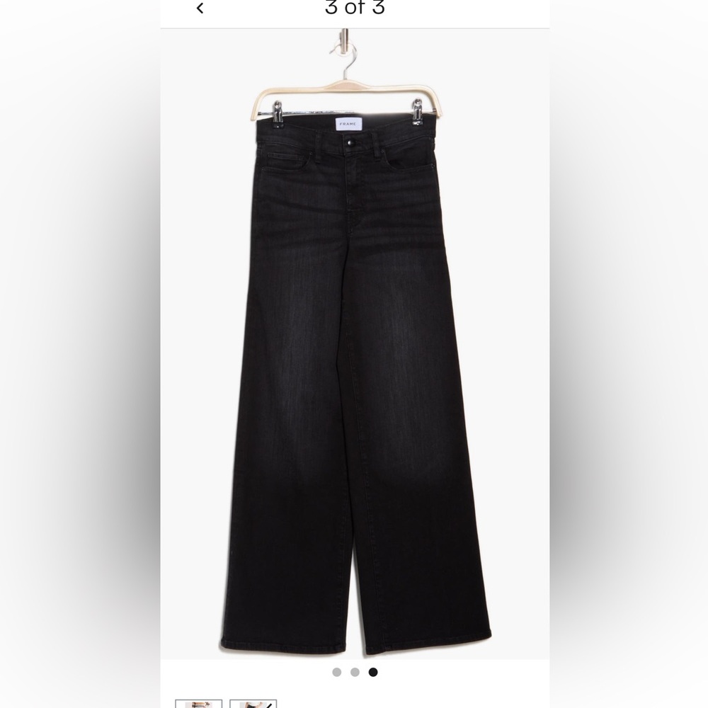Frame Le Slim Palazzo Denim size 26 Black Flare Jeans Originally $269